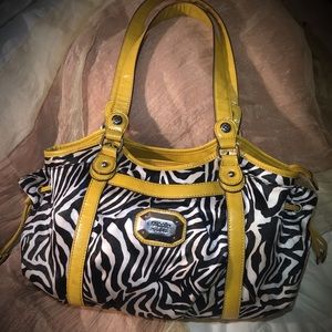 🎁✈️😊Yellow & Zebra Print, Handbag, by Nicole Miller